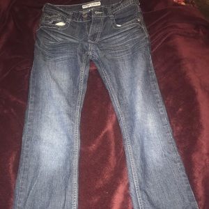 Vintage Brass Boy Blue Jeans